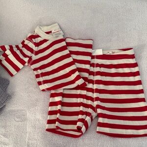 Hanna Andersson Red and White Striped Kids Pajama Set
